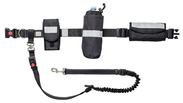 GF Pet Waist Belt And Bungee Leash With Removable Pouches