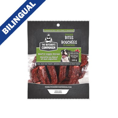 The Butcher's Companion Sausage Bites Beef & Veggie Recipe Dog Treat