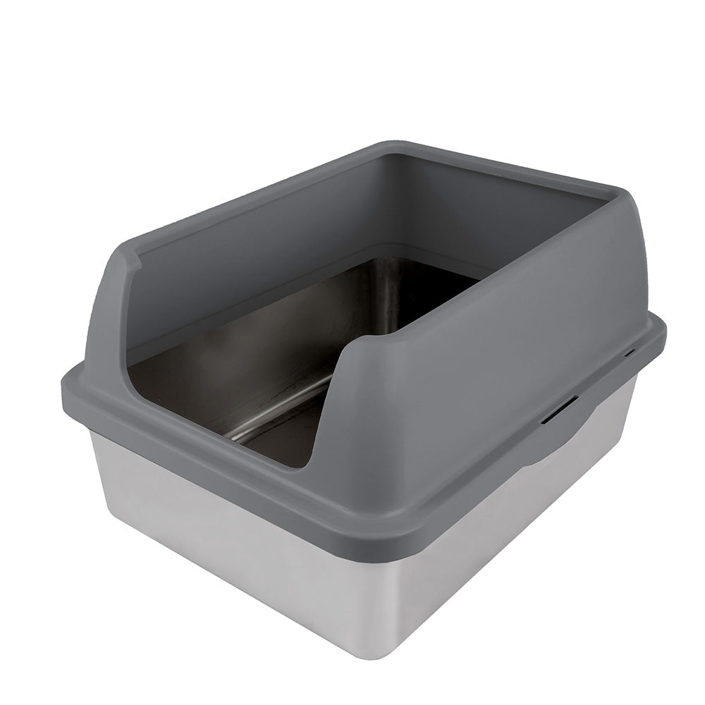 ALL FOR PAWS Go Fresh Enclosed Stainless Steel Litter Box
