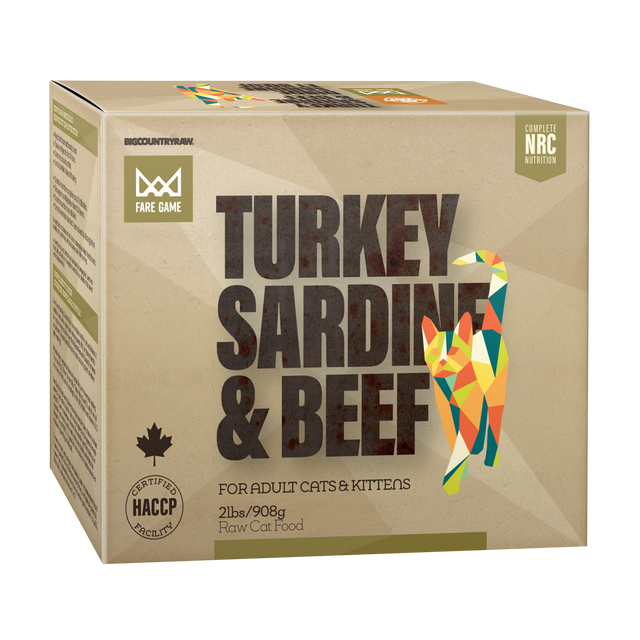 Big Country Raw Fare Game Turkey & Sardines with Beef for Cats