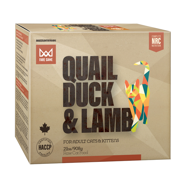 Big Country Raw Fare Game Quail, Duck & Lamb for Cats