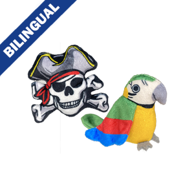 Multipet™ Margaritaville® Pirate Skull & Parrot Cat Toy (2 pack)