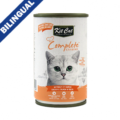 Kit Cat® Complete Cuisine™ Chicken & Salmon in Broth Cat Food