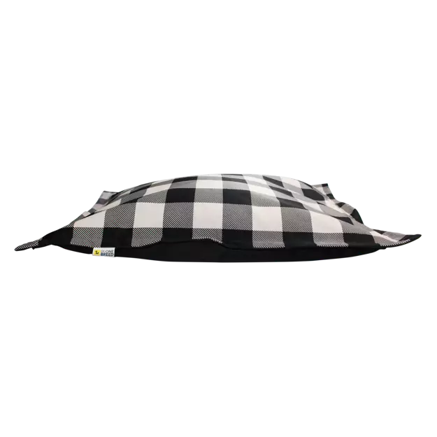 Be One Breed Cloud Pillow - Black Plaid