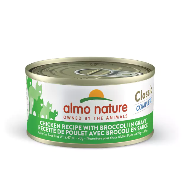 Almo Nature Classic Complete Chicken w/Broccoli in Gravy Cat Can