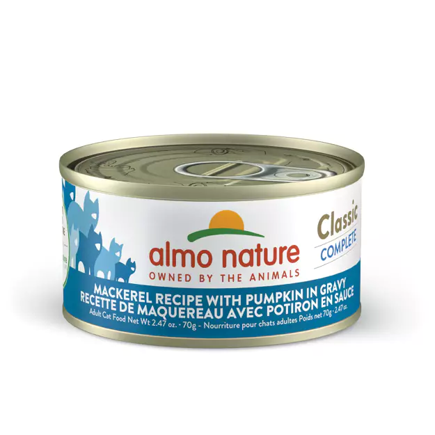 Almo Nature Classic Complete Mackerel w/Pumpkin in Gravy Cat Can