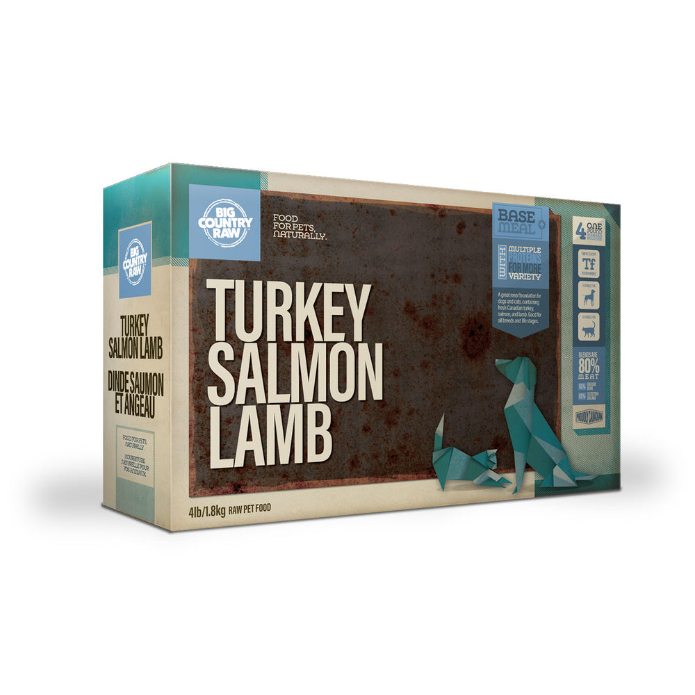 Big Country Raw Turkey, Salmon & Lamb