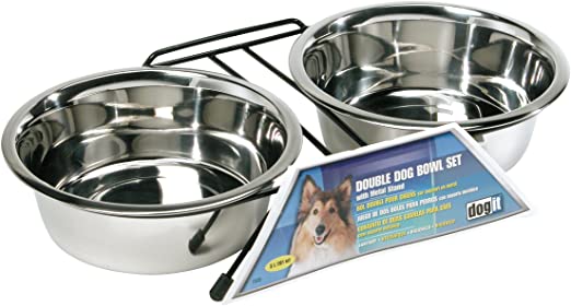 Dogit Double Bowl Set with Stand
