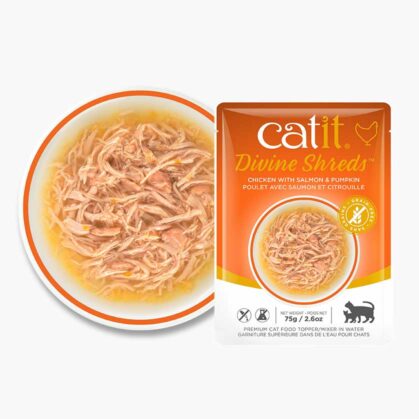 Catit Divine Shreds Chicken, Salmon & Pumpkin