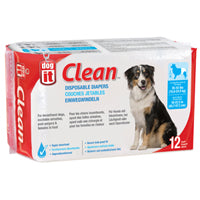 Dogit Clean Disposable Diapers 12 pk.