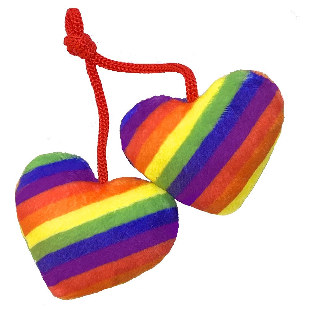 Kittybelles Plush Pride Heart Strings Cat Toy