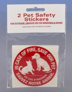 Save My Pet Safety Sticker 2pk