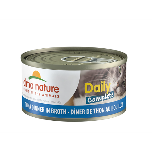 Almo Nature Daily Complete Tuna Dinner in Broth Cat Can