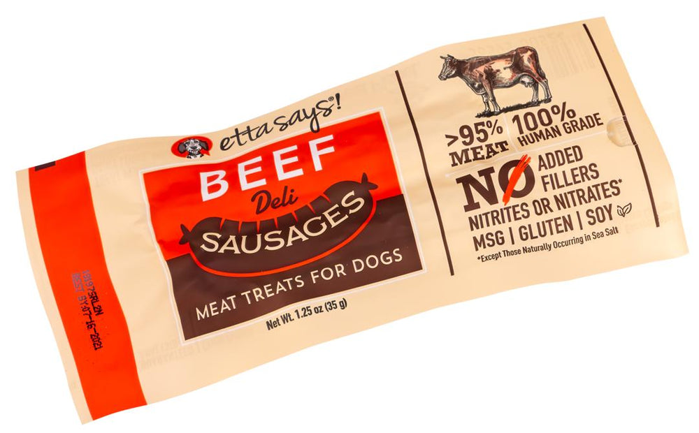 Etta Says! Sausage Link Dog Treat Beef