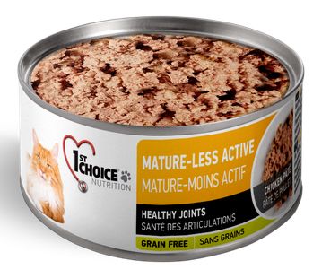 1st Choice Senior Mature Less Active Shredded Chicken Can