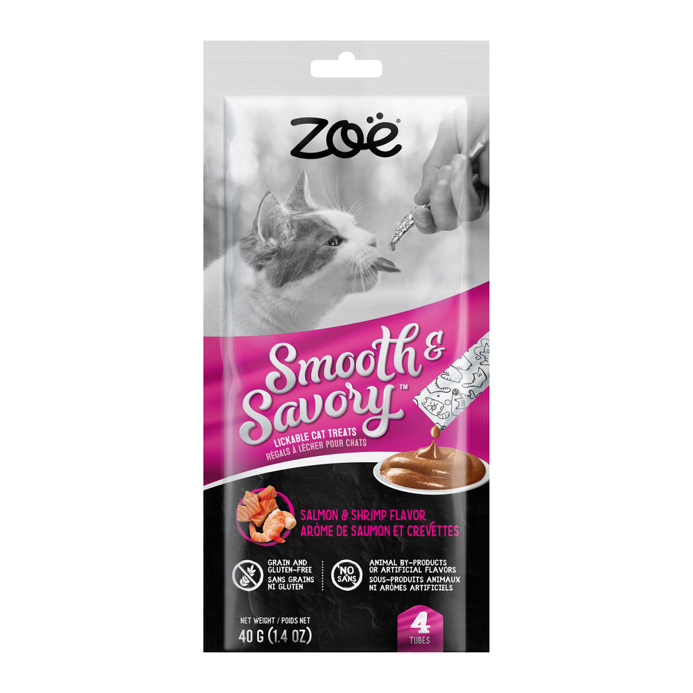 Zoë Smooth & Savory Lickable Cat Treat – Salmon & Shrimp