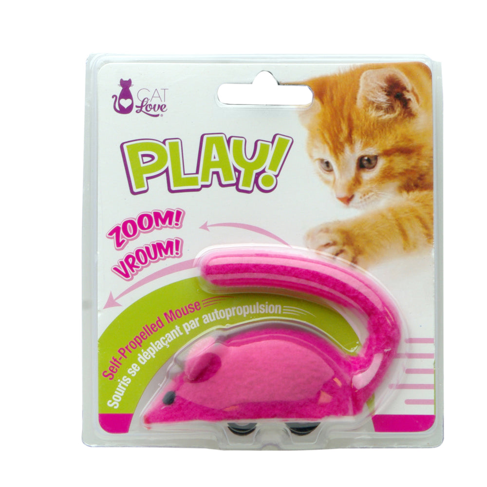 Cat Love Play Zippy Mouse - Pink