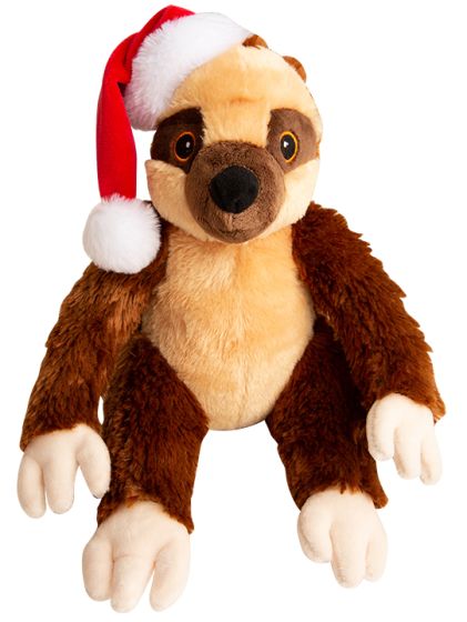 Snugarooz Holiday Sasha Claus The Sloth Dog Toy