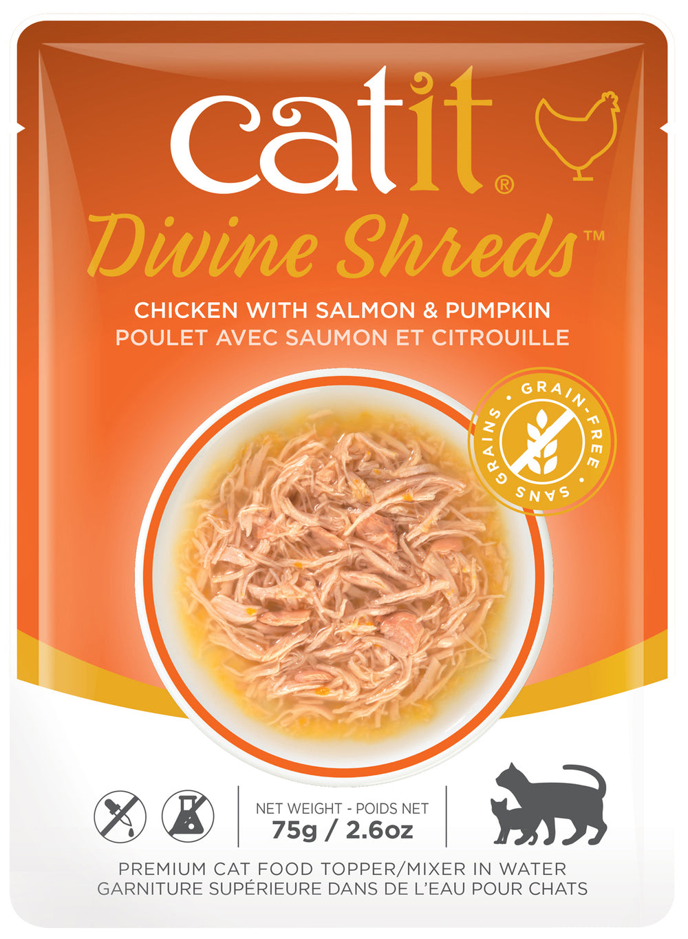 Catit Divine Shreds Chicken, Salmon & Pumpkin