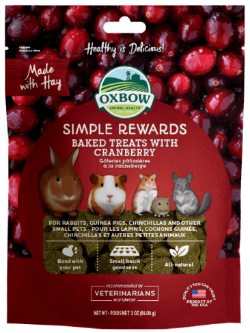 Oxbow Simple Rewards Baked Treats with Cranberry