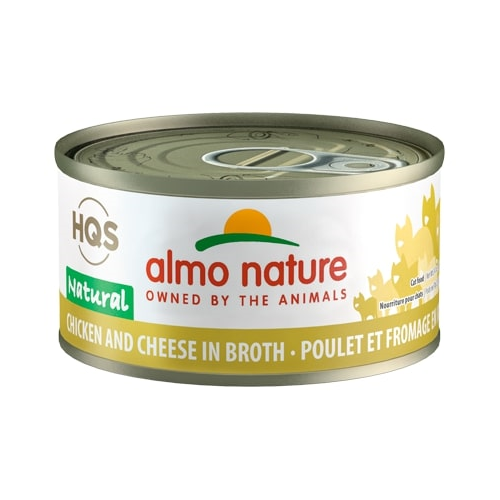 Almo Nature Natural Chicken with Cheese in Broth Cat Can